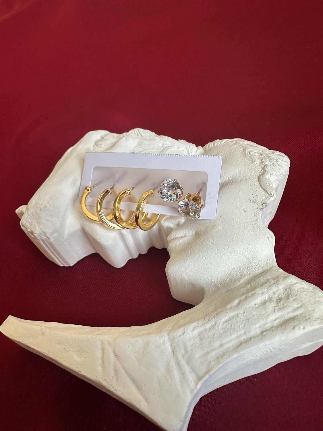 Rings - Gold Çelik Küpe Seti
